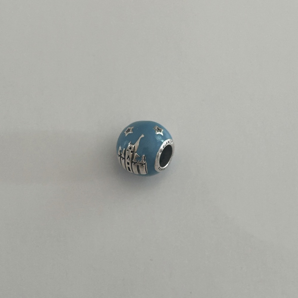 Authentic Pandora Disney 2018 Cinderella Castle blue enamel charm